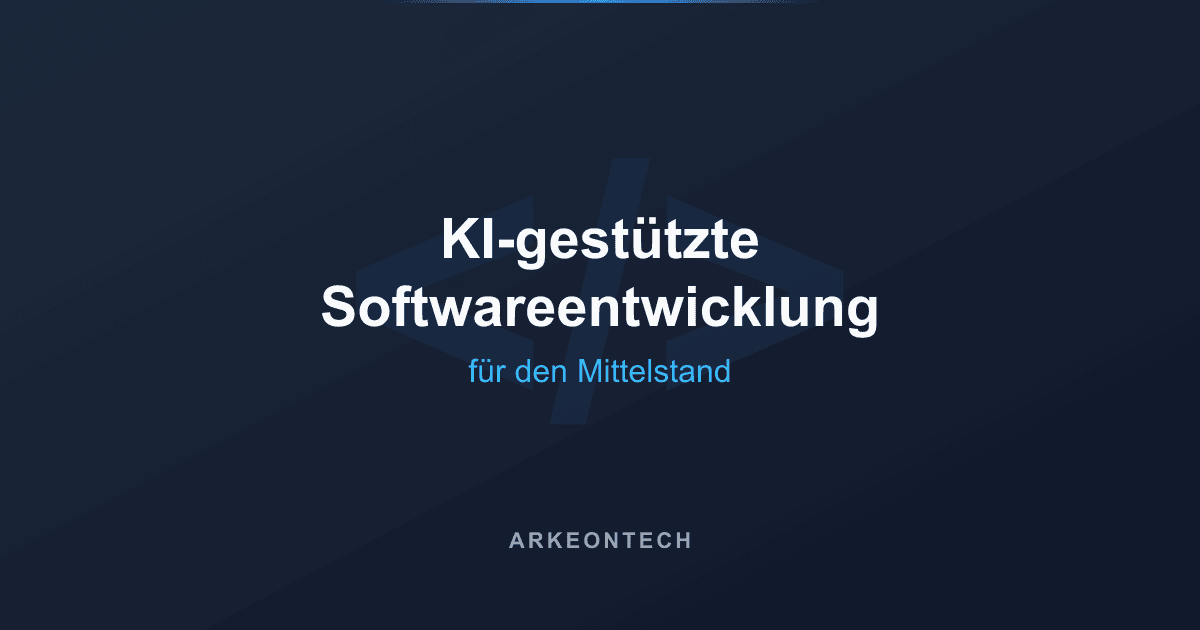 KI-gestützte Softwareentwicklung für den Mittelstand